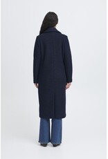 ICHI ICHI - Stipa Long Coat (Dark Navy)