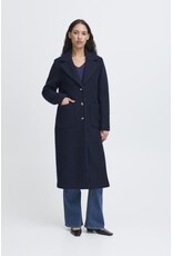 ICHI ICHI - Stipa Long Coat (Dark Navy)