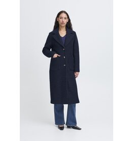 ICHI ICHI - Stipa Long Coat (Dark Navy)