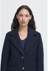 ICHI ICHI - Stipa Long Coat (Dark Navy)