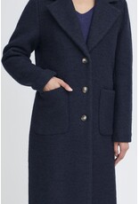 ICHI ICHI - Stipa Long Coat (Dark Navy)