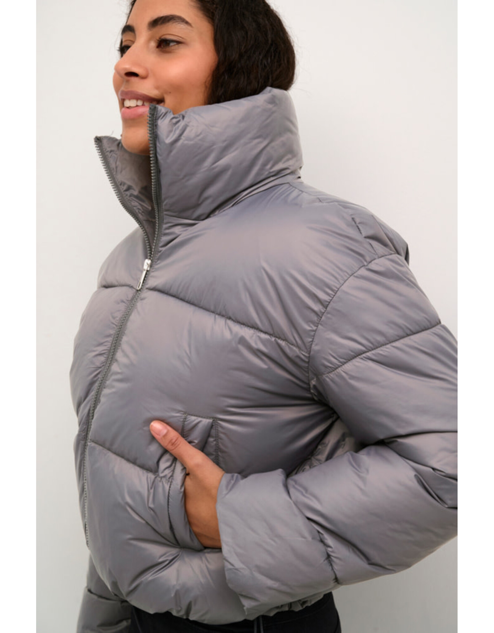 Kaffe Kaffe - Victoria Puffer Coat (Thunderstorm)