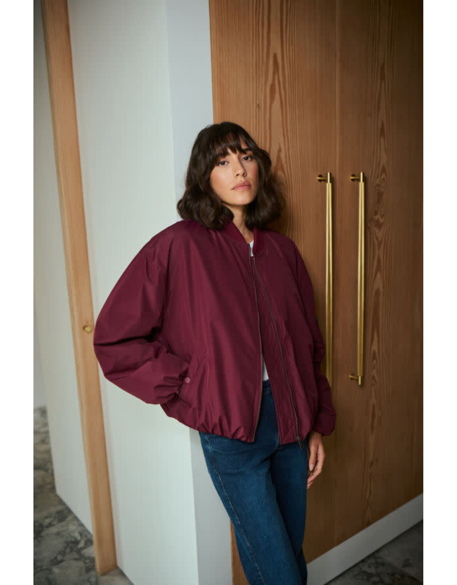 Kaffe Kaffe - Lorena Bomber Jacket (Windsor Wine)