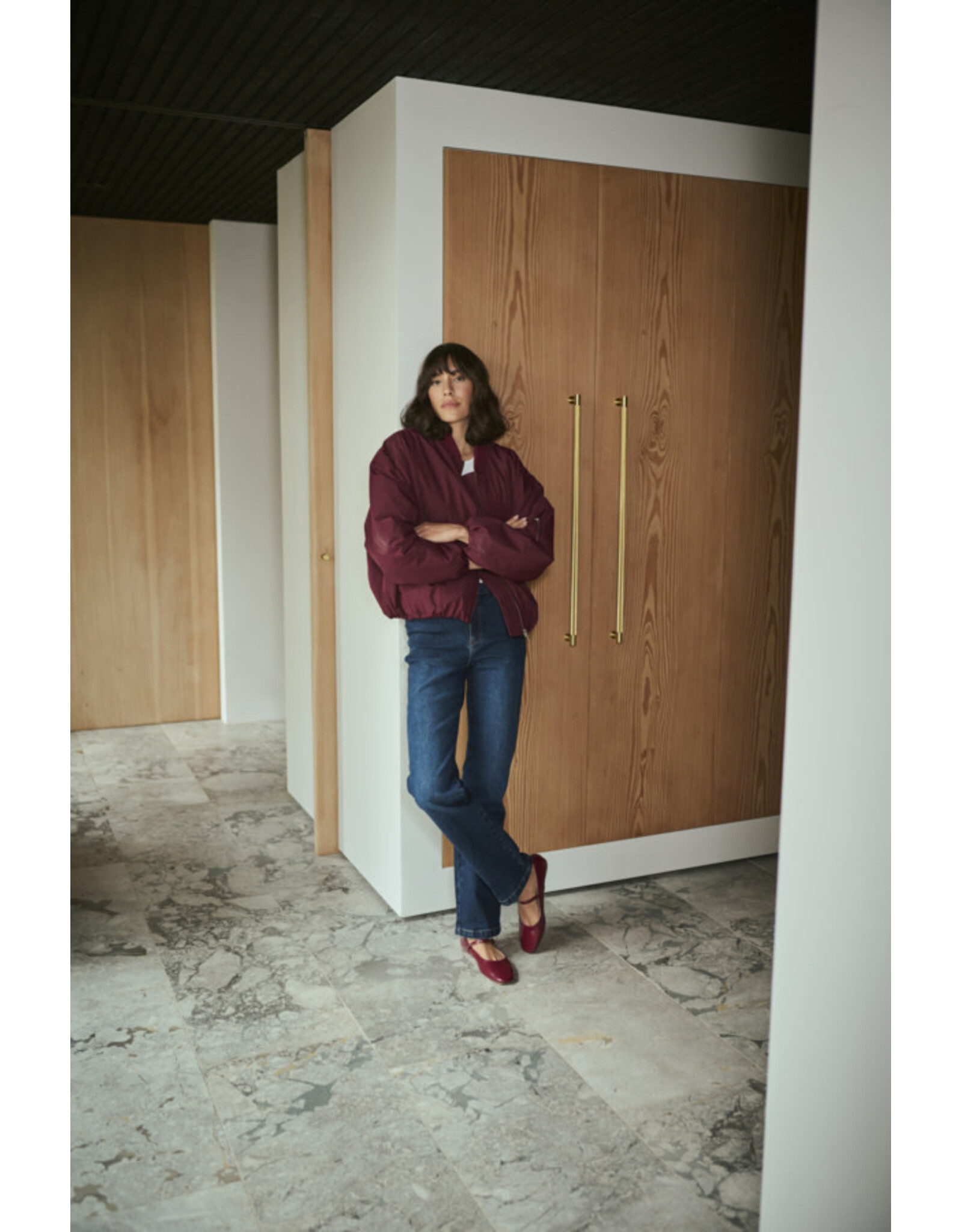 Kaffe Kaffe - Lorena Bomber Jacket (Windsor Wine)