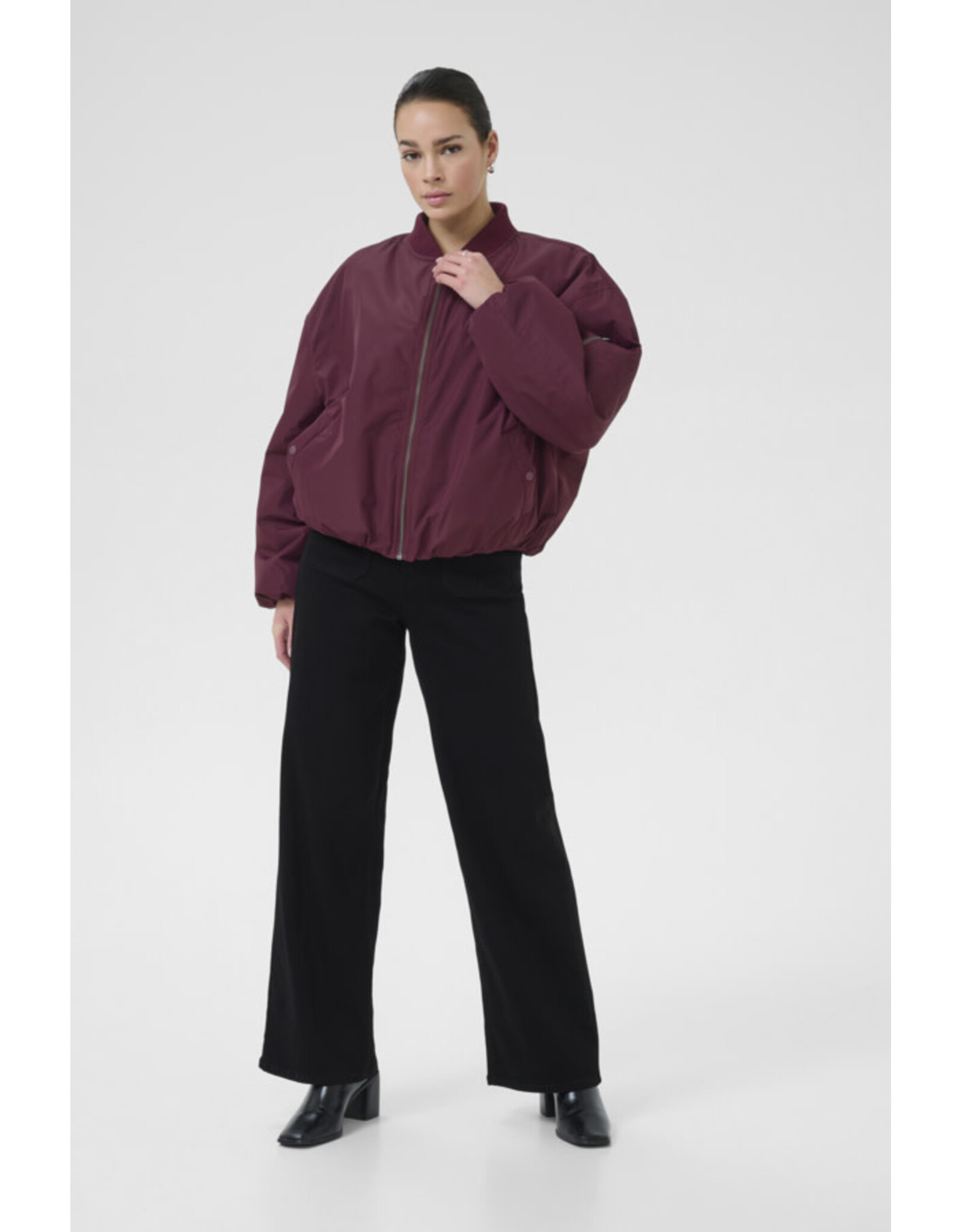 Kaffe Kaffe - Lorena Bomber Jacket (Windsor Wine)