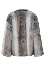 Kaffe Kaffe - Solana Faux Fur Coat (Grey / Brown Fur)