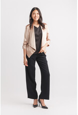 Papillon Papillon - Satin Blazer with Ruched Sleeves (Champagne)