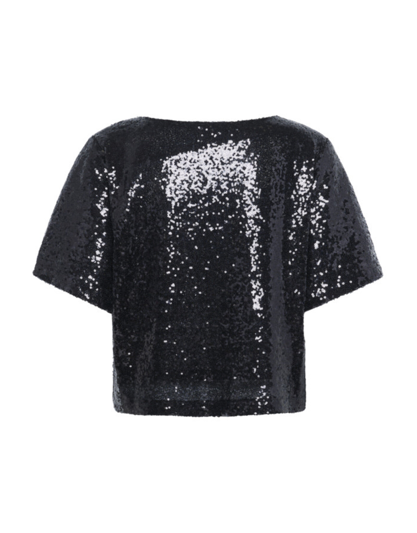 Kaffe Kaffe - Miranda Short Sleeve Sequin Top (Black)