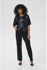 Kaffe Kaffe - Miranda Short Sleeve Sequin Top (Black)
