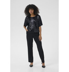 Kaffe Kaffe - Miranda Short Sleeve Sequin Top (Black)