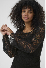 Kaffe Kaffe - Merlan Long Sleeve Floral Lace Top (Black Deep)