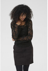 Kaffe Kaffe - Merlan Long Sleeve Floral Lace Top (Black Deep)