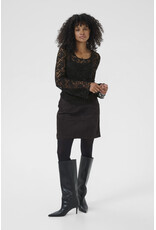 Kaffe Kaffe - Merlan Long Sleeve Floral Lace Top (Black Deep)