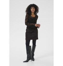 Kaffe Kaffe - Merlan Long Sleeve Floral Lace Top (Black Deep)