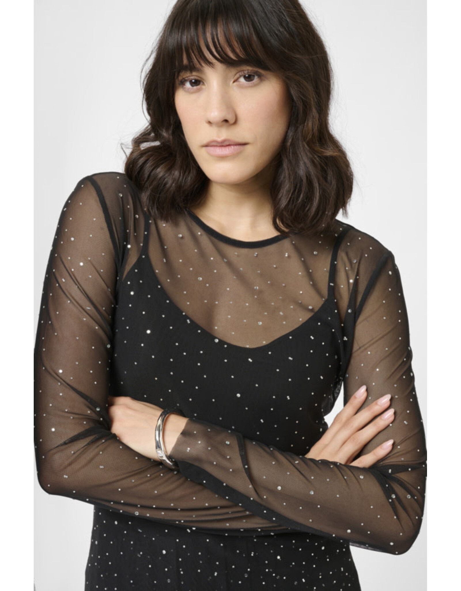 Kaffe Kaffe - Stinna Sheer Top (Black Deep)