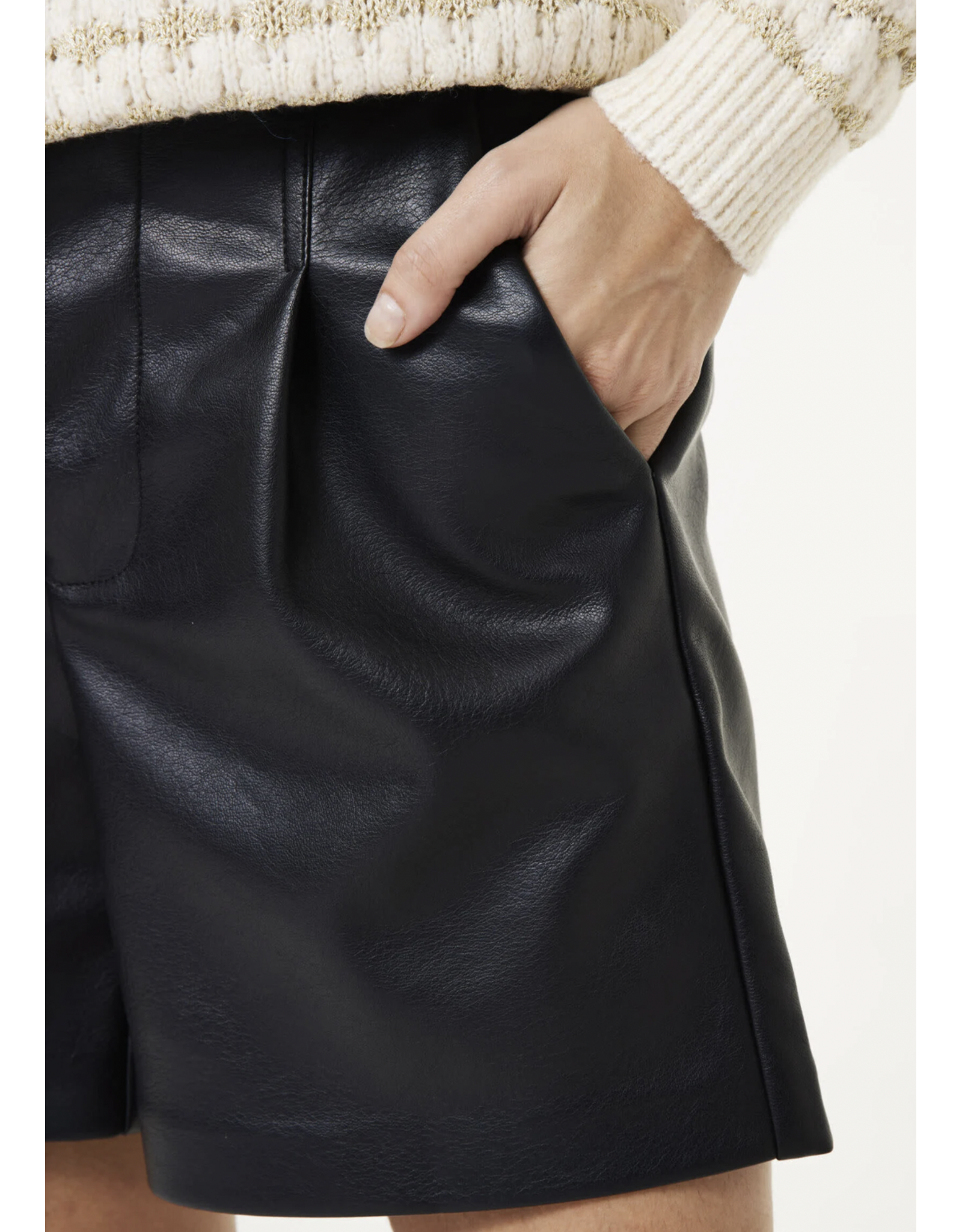 Garcia Garcia - Faux Leather Shorts (Black)