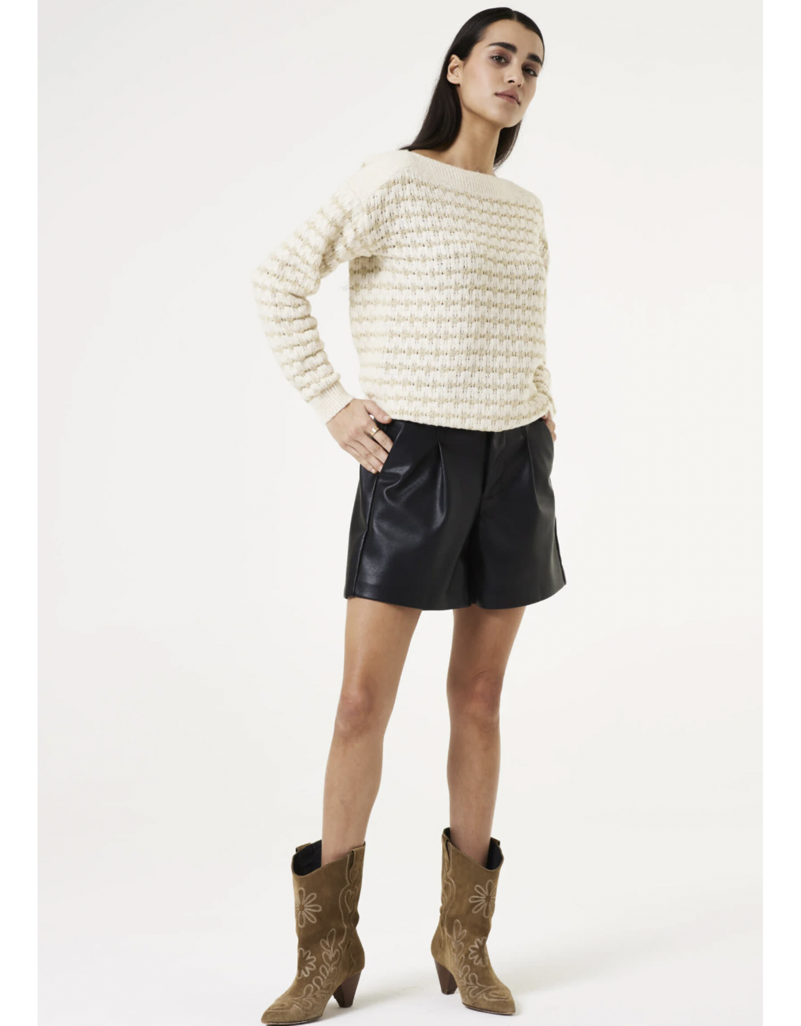 Garcia Garcia - Faux Leather Shorts (Black)