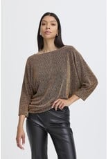 b.young b.young - Shiloh Cropped Sleeve Top (Gold)