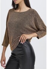 b.young b.young - Shiloh Cropped Sleeve Top (Gold)