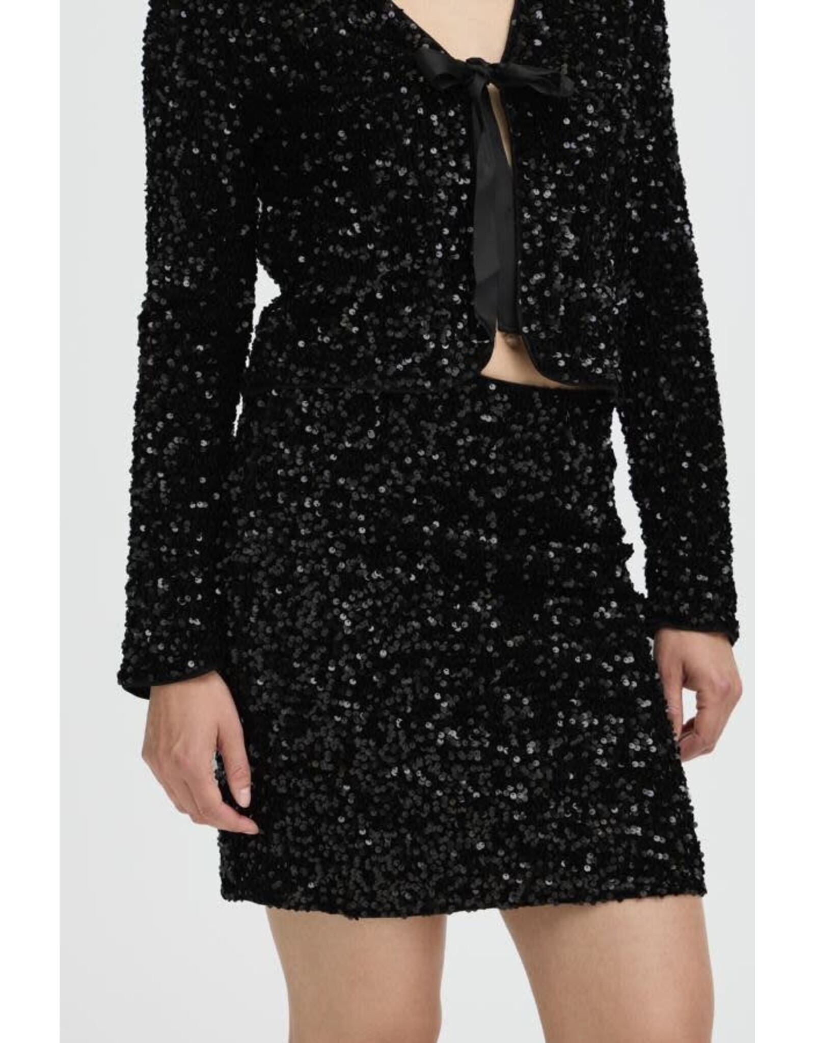 b.young b.young - Paillet Sequin Skirt (Black)