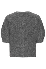 b.young b.young - Omea Deco Cardigan wth Bow Buttons (Dark Grey Melange)