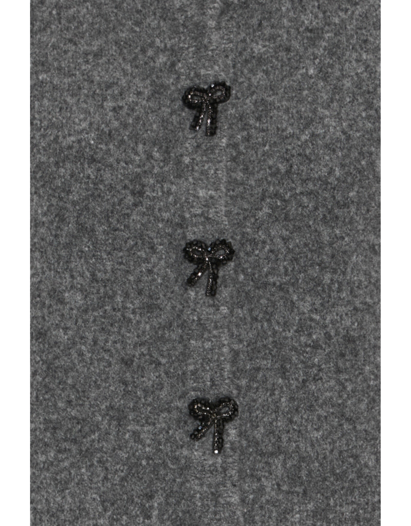 b.young b.young - Omea Deco Cardigan wth Bow Buttons (Dark Grey Melange)