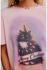 Free people Free People - Merry Meow Tee (Pink Combo)