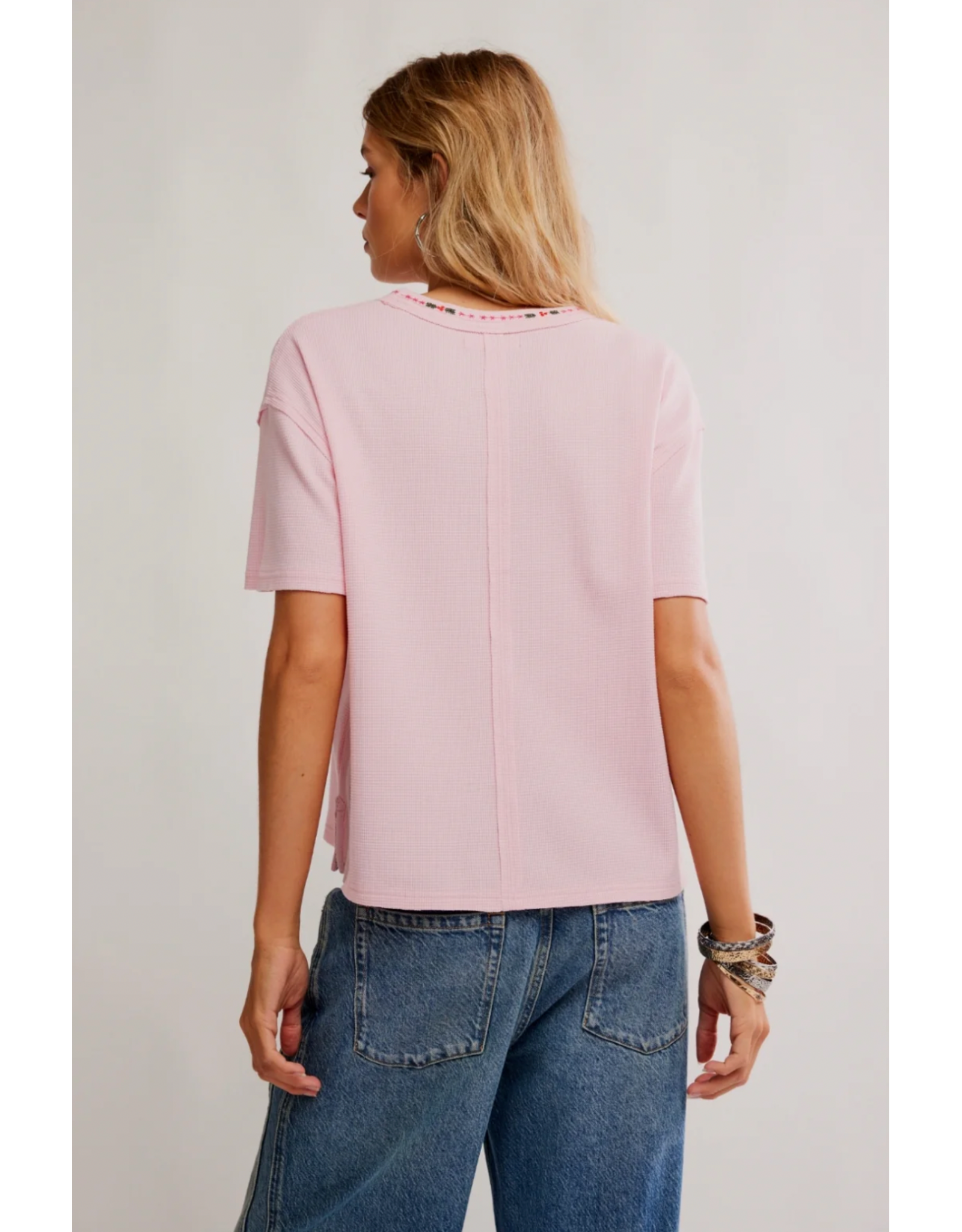 Free people Free People - Merry Meow Tee (Pink Combo)