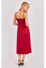 Sadie & Sage Sadie & Sage - Romy Satin Bustier Bodice Midi Dress (Red)