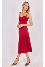 Sadie & Sage Sadie & Sage - Romy Satin Bustier Bodice Midi Dress (Red)