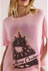 Free people Free People - Merry Meow Tee (Pink Combo)