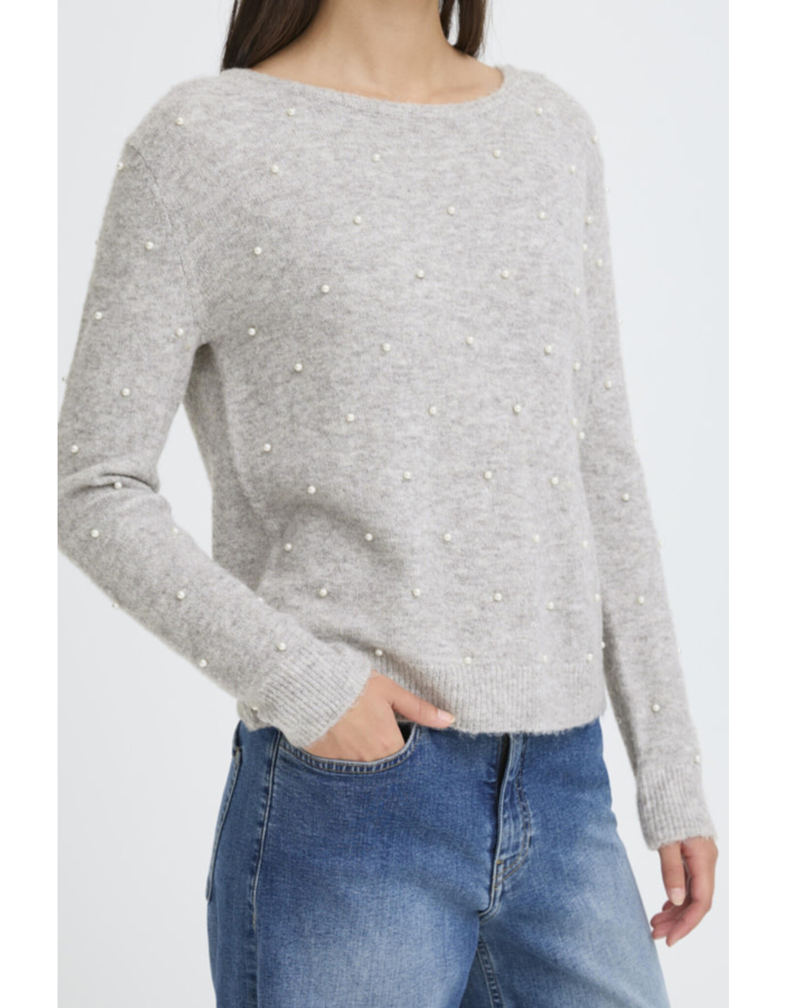 ICHI ICHI - Macon Pullover (Grey Melange)