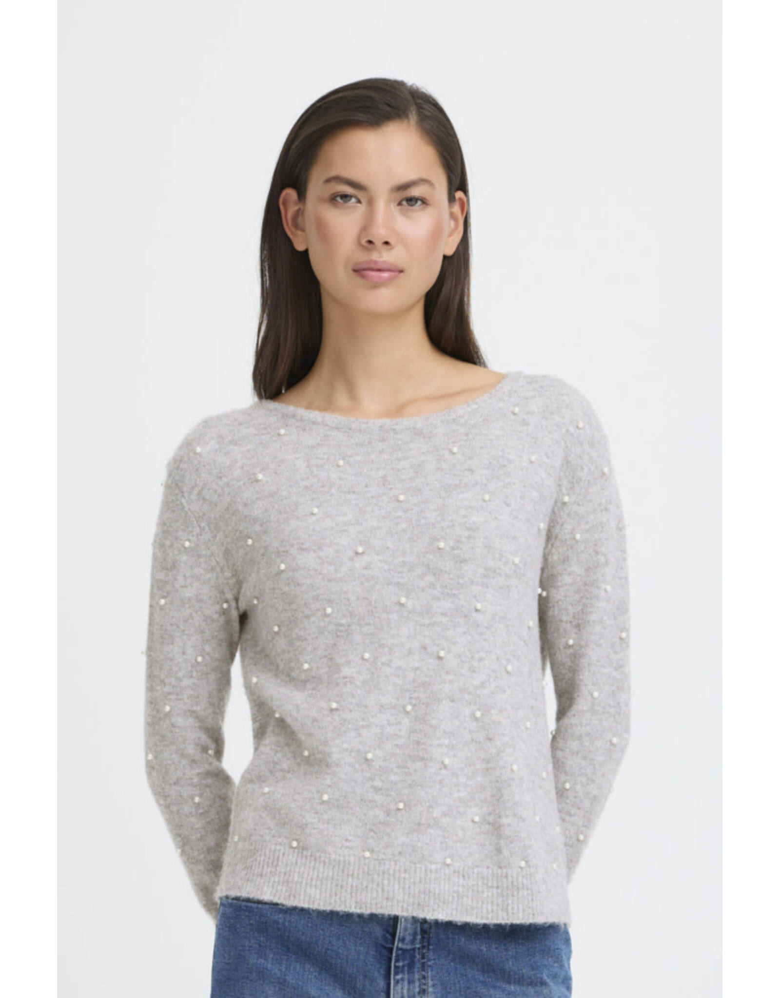 ICHI ICHI - Macon Pullover (Grey Melange)