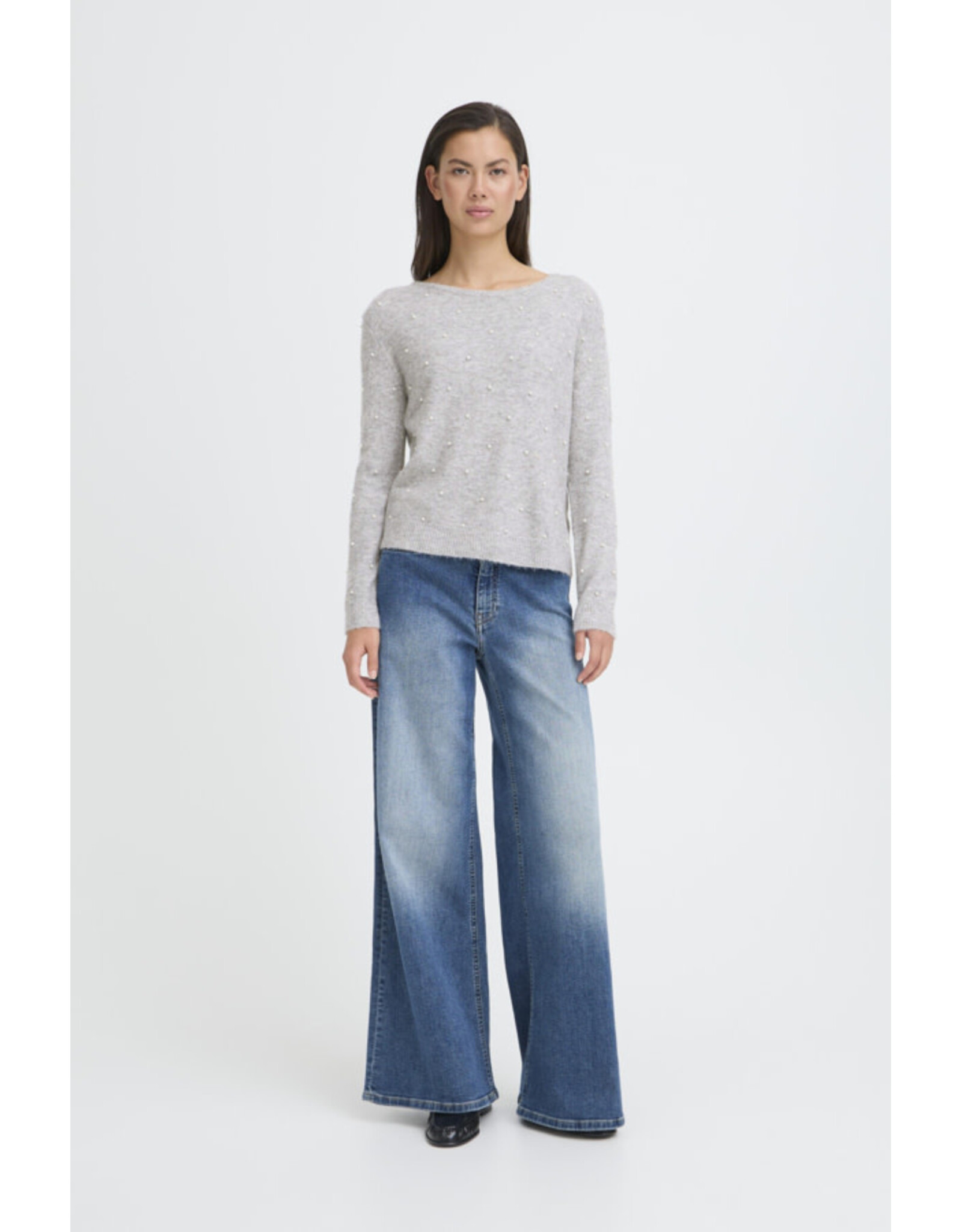 ICHI ICHI - Macon Pullover (Grey Melange)