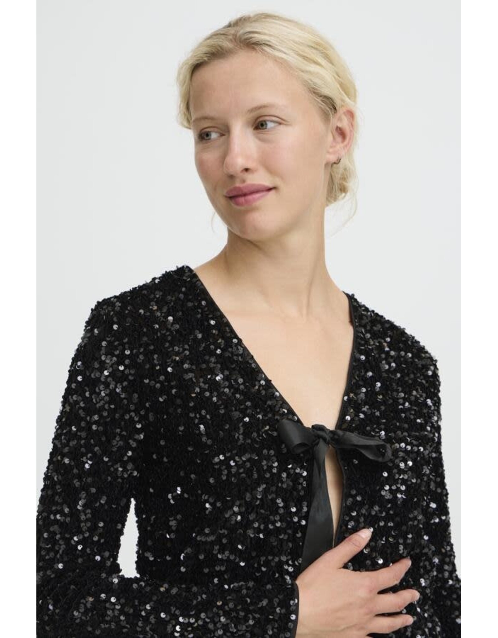 b.young b.young - Paillet Bow Sequin Jacket (Meteorite)