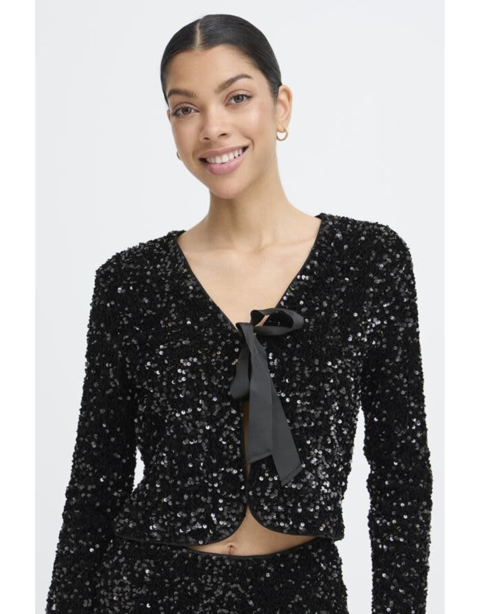b.young b.young - Paillet Bow Sequin Jacket (Meteorite)