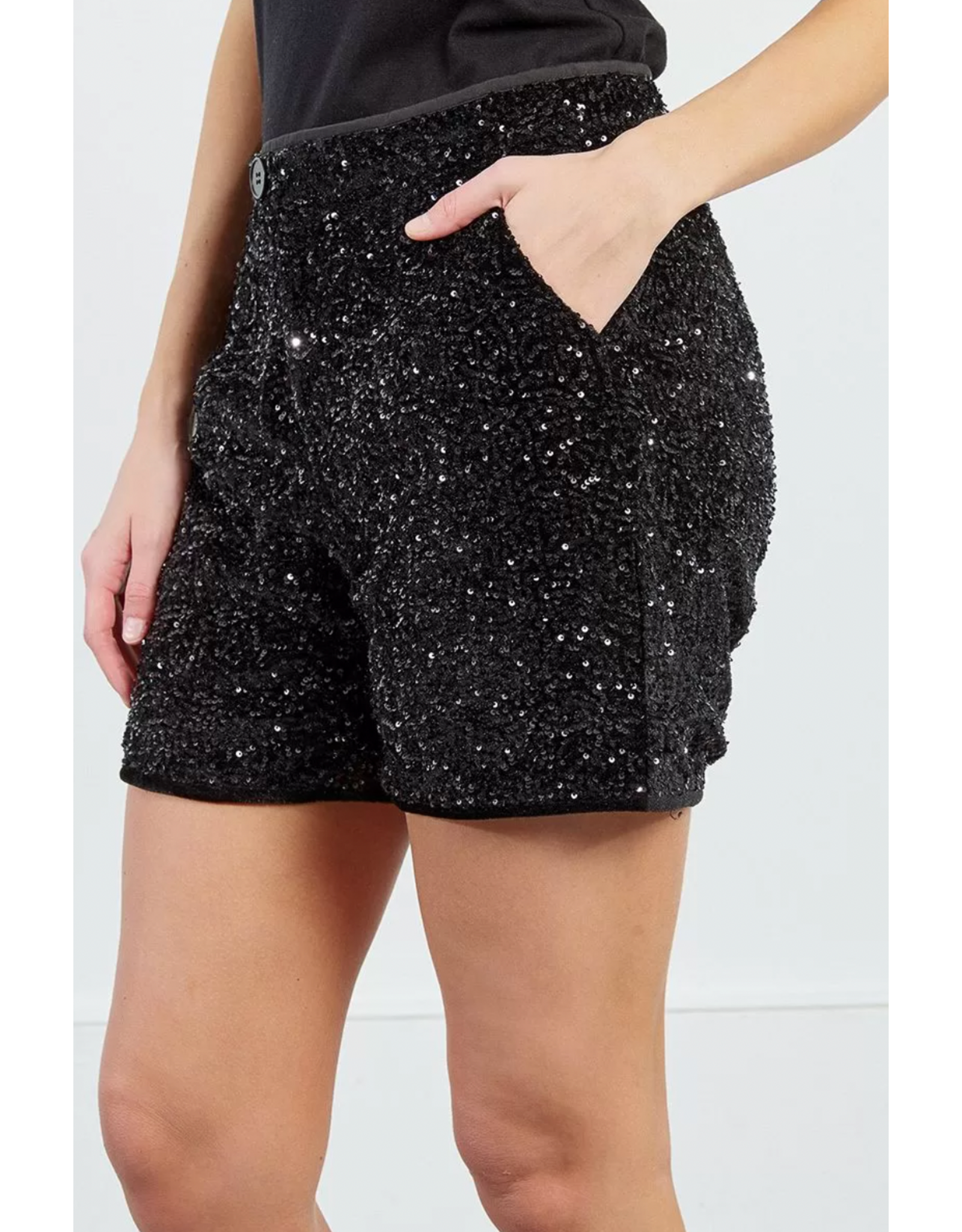 Molly Bracken Molly Bracken -  Sequin Shorts (Black)
