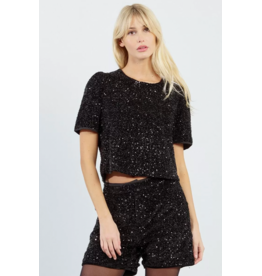 Molly Bracken Molly Bracken -  Sequin Shorts (Black)