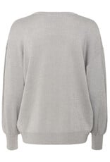 Kaffe Kaffe - Regina O Neck Sweater (Grey Silver Metallic)