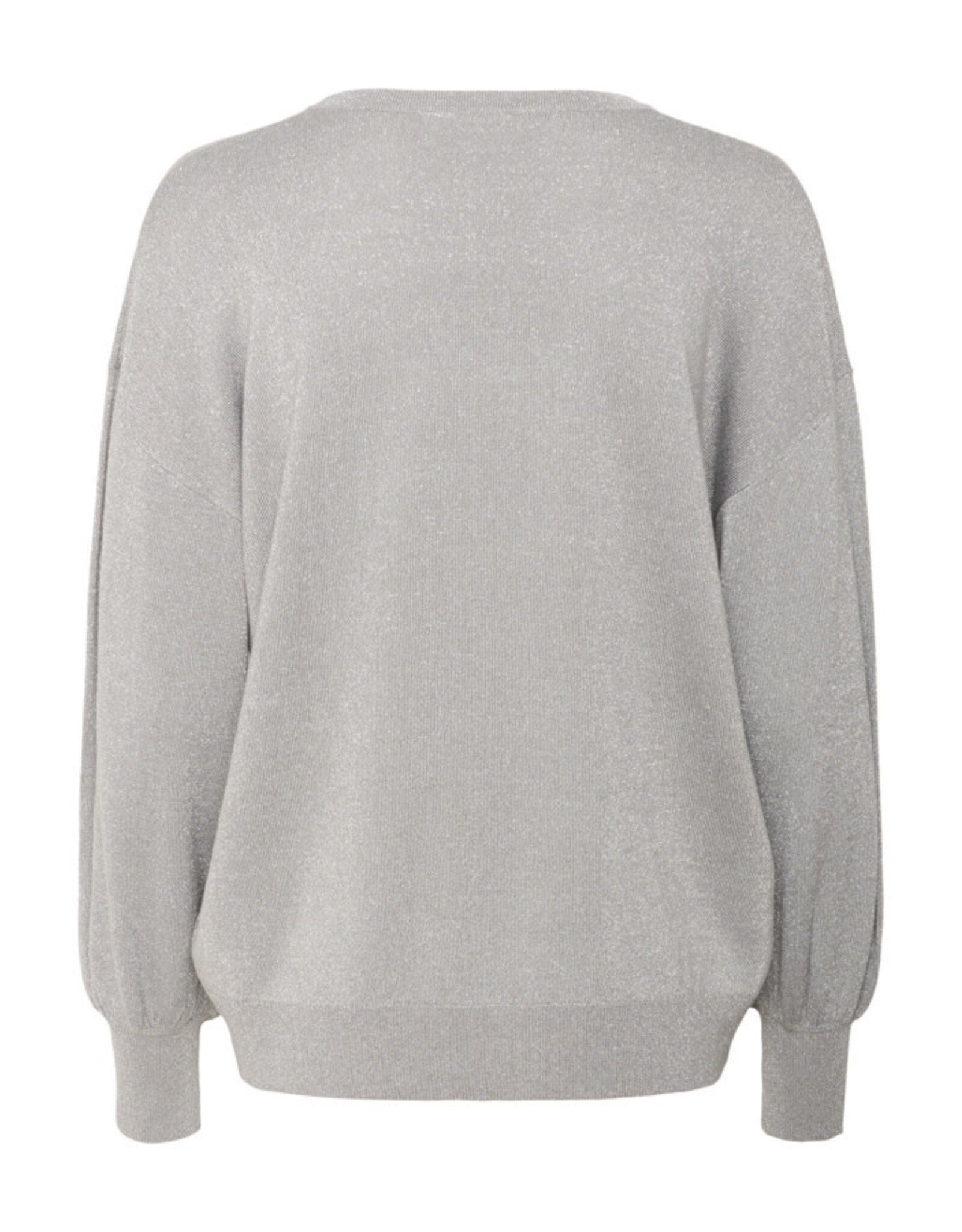 Kaffe Kaffe - Regina O Neck Sweater (Grey Silver Metallic)