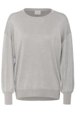 Kaffe Kaffe - Regina O Neck Sweater (Grey Silver Metallic)