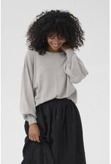 Kaffe Kaffe - Regina O Neck Sweater (Grey Silver Metallic)