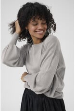 Kaffe Kaffe - Regina O Neck Sweater (Grey Silver Metallic)