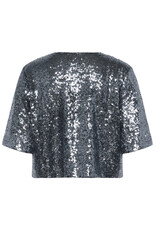 Kaffe Kaffe - Lau Sequin Cardigan (Dark Silver)