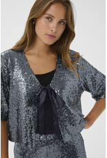 Kaffe Kaffe - Lau Sequin Cardigan (Dark Silver)