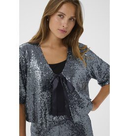 Kaffe Kaffe - Lau Sequin Cardigan (Dark Silver)