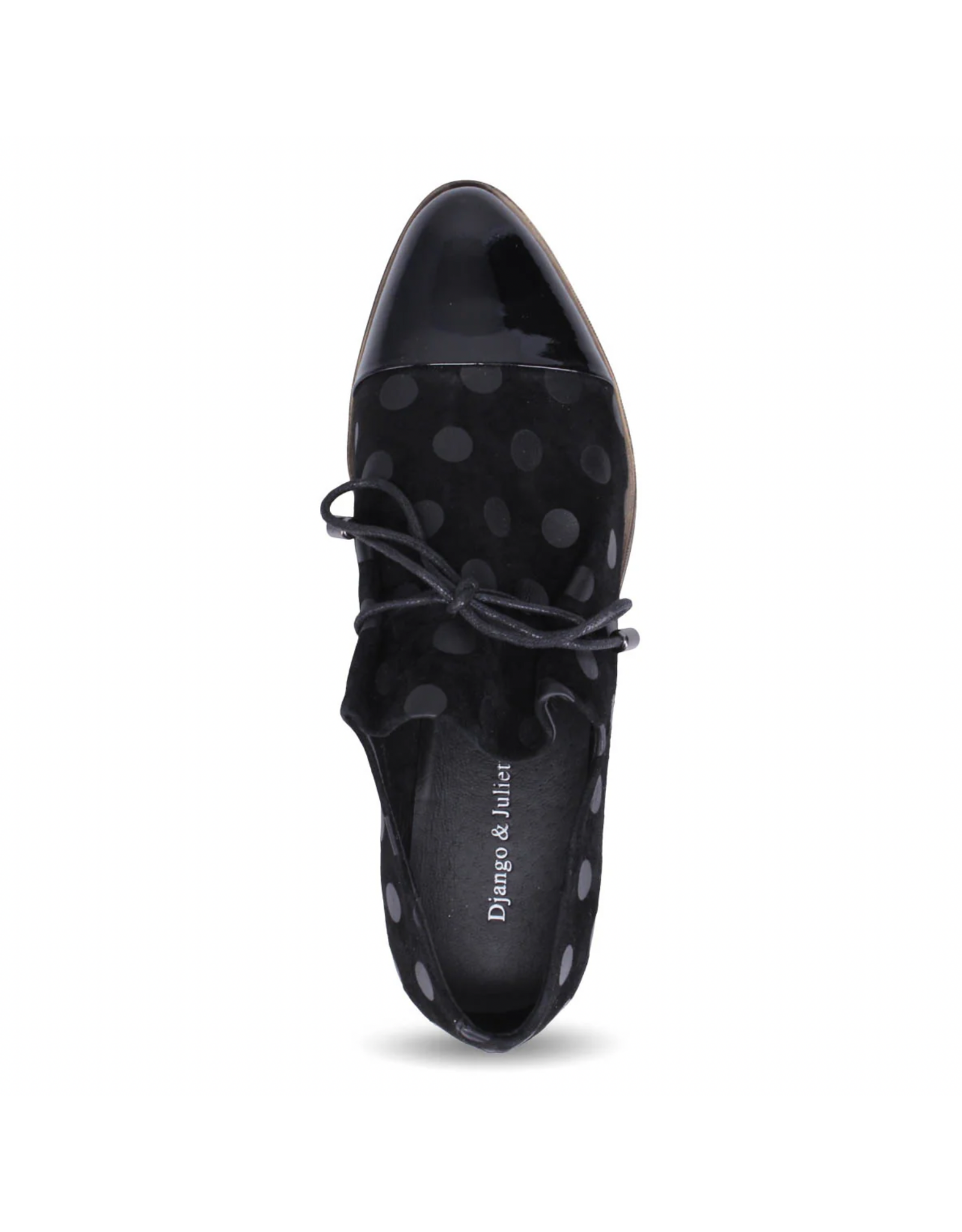 Django and Juliette Django & Juliette - Kotty (Black / Black Dot Patent Suede)