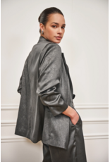 EsQualo Esqualo - Shimmer Crinkle Blazer (Anthracite)