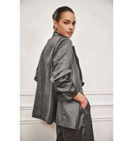 EsQualo Esqualo - Shimmer Crinkle Blazer (Anthracite)