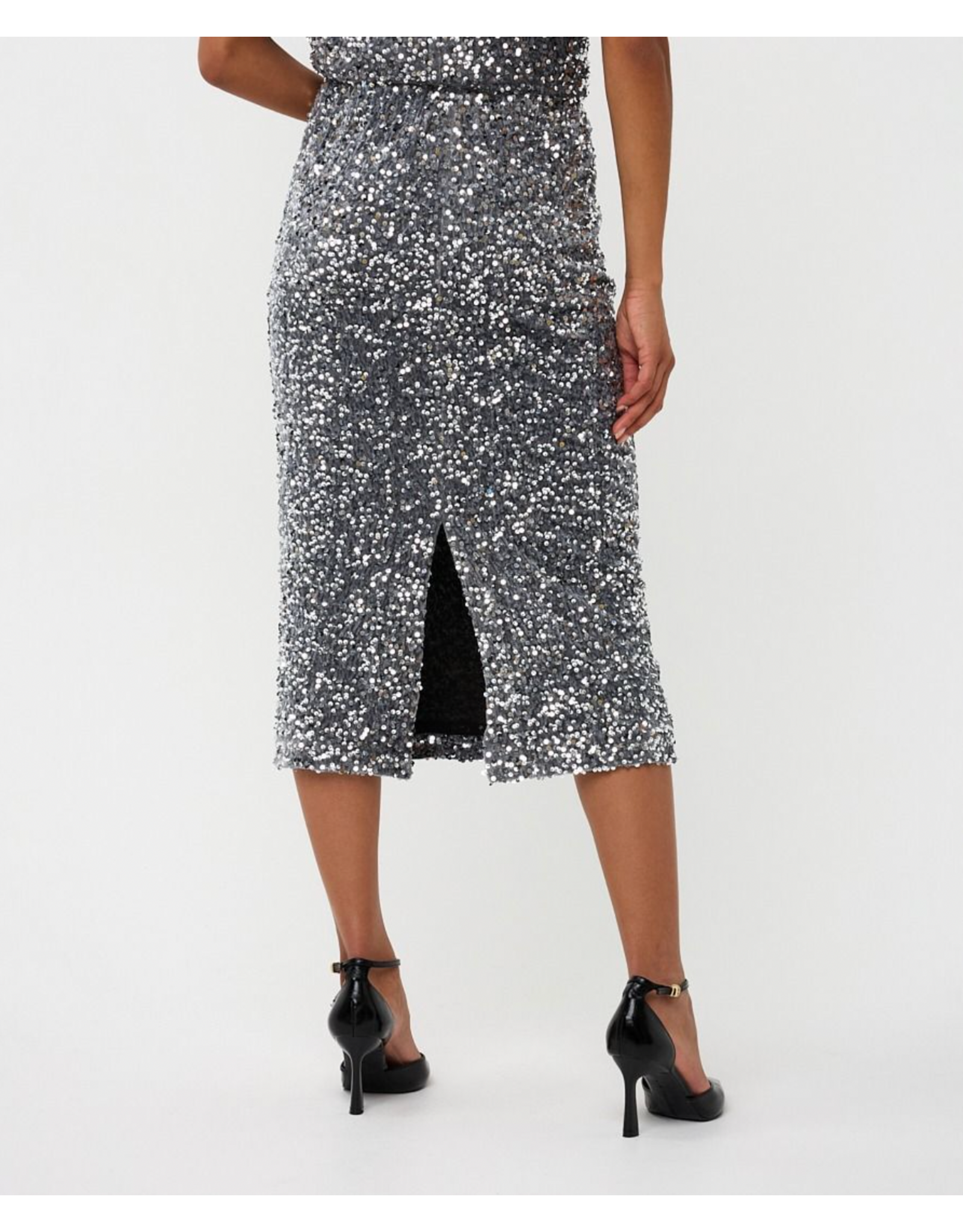 EsQualo Esqualo - Sequin Skirt (Silver)